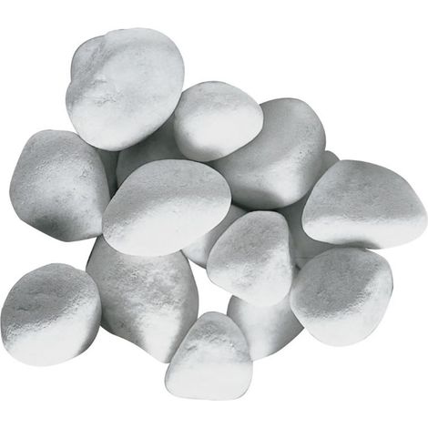 Ciottoli marmo bianco Carrara, sassi decorativi per giardini, sacco da 25 kg -25-40 mm