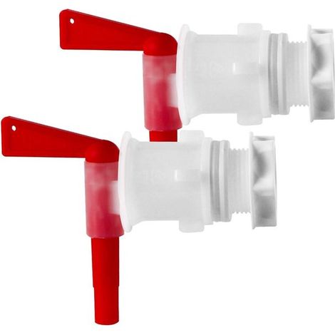Grifo de 2 piezas para cubo de embotellado de plástico, grifo de agua, grifo para cubo de galón, cubo de fermentación de cerveza, blanco (1/5)