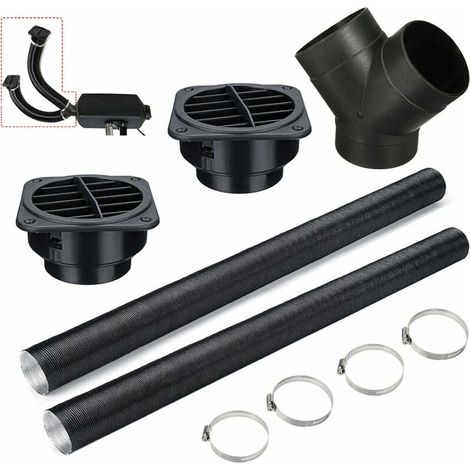 Set Auto Auto Heizung Rohr Kanal Durchmesser 75 mm Entlüftung mit Y-Stück Heißluftauslass Rohrschellen Set für Standheizung (1/5)