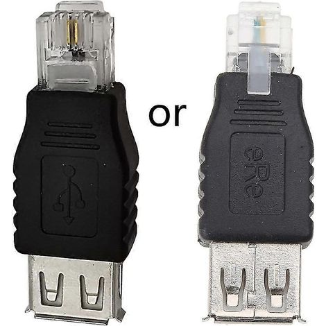 Adaptateur réseau USB femelle RJ11 4 broches, convertisseur de prise téléphonique pour connecteur AF 6P2C, édition 0927 (1/5)