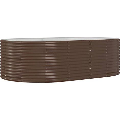 Maison Exclusive - Jardinera arriate acero galvanizado marrón 212