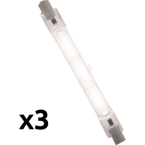 Lot de 3 ampoules halogènes R7S 120W 2220lm – Température de couleur 2700K – Verre quartz résistant aux températures élevées – Elexity - 2220lumens (1/3)
