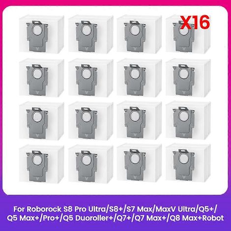 16 Staubbeutel für Roborock S8 Pro Ultra/S8+/S7 Max/MaxV Ultra/Q5+/Q5 Max+/Q5 DuoRoller+/Q7 Max+/Q8 Max+ Staubsauger (1/5)