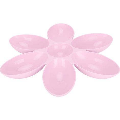 Gamelles pour Chaton, Gamelles de Nourriture pour Chat, Gamelles pour Chats d'intérieur, Mangeoire Multiple pour Chat, Pétales de Fleurs en Forme de 6 Grilles, Bol (1/5)