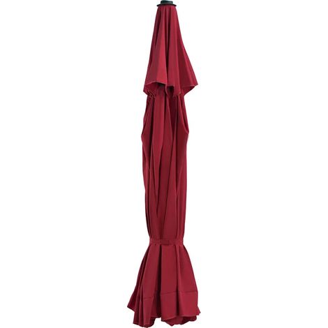 Tissu de remplacement pour parasol d'extérieur - Tissu de rechange  Bordeaux 500 cm BV594059 - BonneVie (1/4)