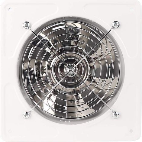 Extractor de aire de 6", diámetro del orificio de perforación de 150 mm, extractor de aire de 40 W, extractor de pared para cocina y baño (blanco) (1/5)