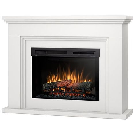 Camino Elettrico Riscaldante Da Pavimento Autoportante a LED - 26" - Bianco opaco - 118 x 90,8 x 31,5- ARDILA (1/4)