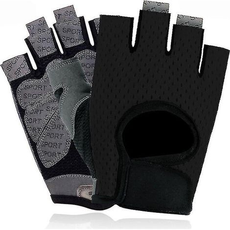 Gants de fitness et de musculation pour femmes, demi-doigts, avec coussinets en gel antidérapants pour l'entraînement de musculation. (1/5)