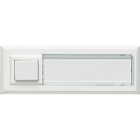 Grothe 51015 Tasto per campanello con targhetta 1 parte Bianco 12 V/1,5 A