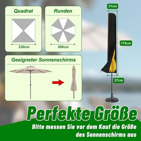 Schutzhülle für Ampelschirme, bis zu 140 cm. (1/4)