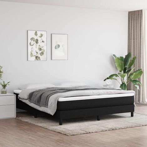 Luxe Matelas de lit à ressorts ensachés pour Adulte et Enfant - Noir 160x200x20 cm Tissu BV734137 - BonneVie (1/5)