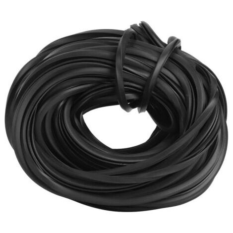 Bande de caoutchouc noire pour serre, câble de ligne, accessoires de serre, fournitures pour scellage du verre, 18m