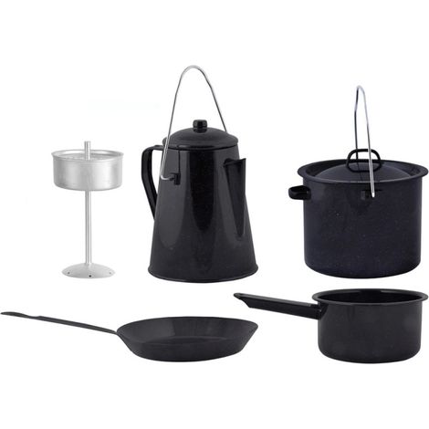 Set cuisine en plein air - 4 pièces - Noir - Livraison gratuite (1/5)