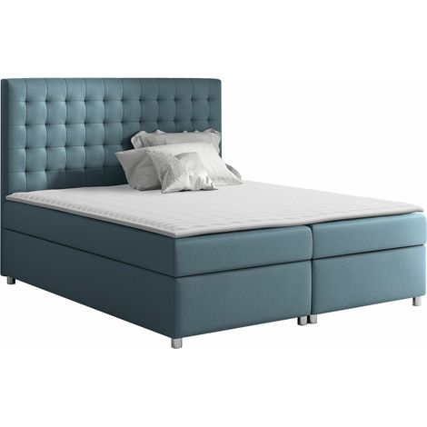 Lit boxspring Panis, Bristol 2442, Double, Continental, 180x200, Tissu, Disponible, 180x213x130cm (1/5)