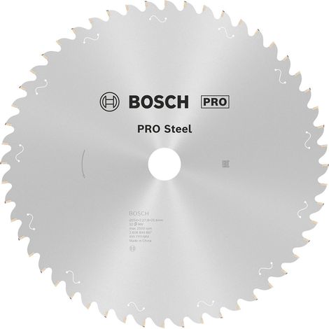 Lame de scie PRO en acier pour scies circulaires, filaire, 254 x 2,2 x 25,4 mm, T52 (1/4)