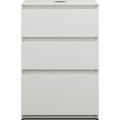 burgbad Lin20 mueble bajo para lavabo con consola, 3 extraíbles, (1/2)