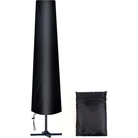 Ulisem Housse Parasol Droit Ø 300 cm, 210D Oxford Housse de Protection pour Parasol avec Sac de Rangement, Résistant aux Intempéries, aux UV, à la Neige