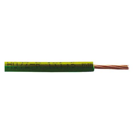 RS PRO Conduit, section: 4 mm², 750 V Vert/Jaune H07Z-R 6491B ( Prix pour Bobine de 100 Mètres )