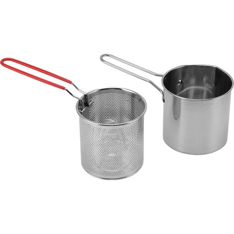 Friteuse avec panier en acier inoxydable 304, récipient à huile de cuisson, passoire à pâtes pour la cuisine, frites, poulet (1/5)