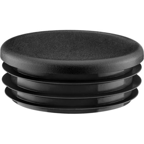 Round tube plug 40mm 4pcs black, plastic plug round plug foot pads (1/4)