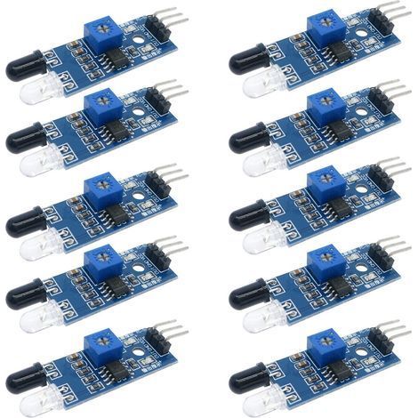 10 Modules Capteur Infrarouge, Détection Obstacles 2-30cm, Sortie Numérique Pour Robot Voiture (1/5)