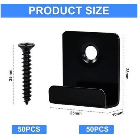50 Pièces Clips de Fixation WPC Clips de Fixation Lame de Terrasse Composite Clip Caché Entrée Fixation Clips pour Lames Clips WPC en Acier Inoxydable avec Vis pour Terrasse en Composite (1/5)