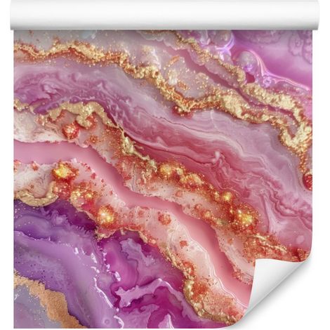 Papel pintado tinta rojo, morado y rosa para salón y dormitorio 50x1000 cm (1/5)