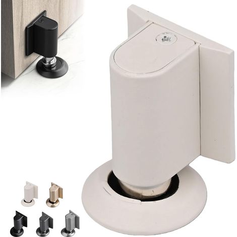 Tope magnético para puertas con tornillos y adhesivo para una alta adherencia, tope magnético de alta resistencia, tope en forma de cuña. (1/5)