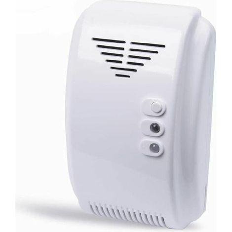 Detector de gas, detector de gas de 12 V, sensor de alarma, propano, butano, GLP, autocaravana natural, furgoneta, color blanco (1/4)