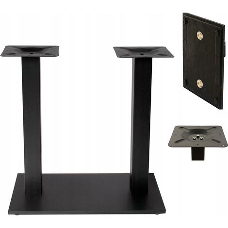 Base de pedestal para mesa con pata metálica negra, estilo loft, ARP-184 (1/5)