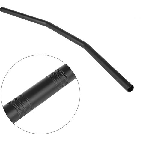 7/8 Pouce 22MM Guidon Rétro Noir pour Moto, Courbure Vintage, Tube Acier (1/5)