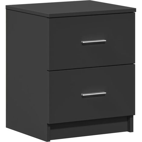 Maison Exclusive - Nachttisch mit 2 Schubladen Schwarz 40x36x50 c (1/5)