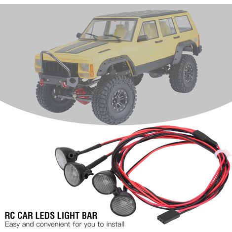 LED-Lichtleiste für RC-Crawler Axial SCX10 und Traxxas TRX-4, Dachzubehör (Rot und Weiß) (1/5)