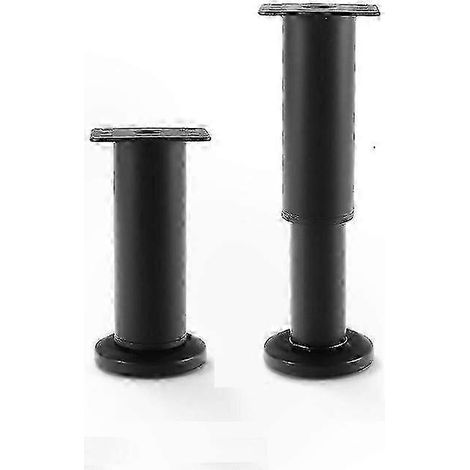 Ensemble de pieds de table réglables (4 pièces) compatible avec la hauteur réglable des postes de travail, facile à installer, plage de hauteur 12-18 cm, noir. (1/5)