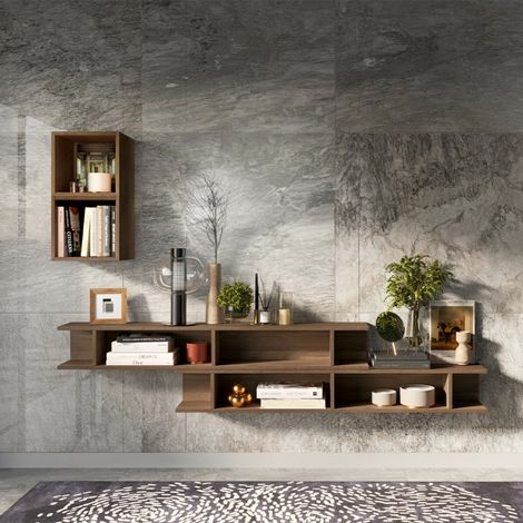 Mobile svuotatasche ingresso mensole sospese scaffali legno Infinity 60