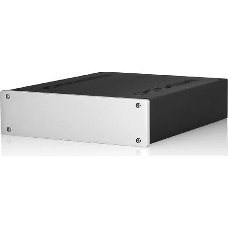 Aluminiumlegierungs-Verstärkergehäuse, 260 mm x 311 mm x 70 mm, Gewicht: 2,4 kg, Schrauben, Stromanschluss, Gummifüße enthalten (1/5)