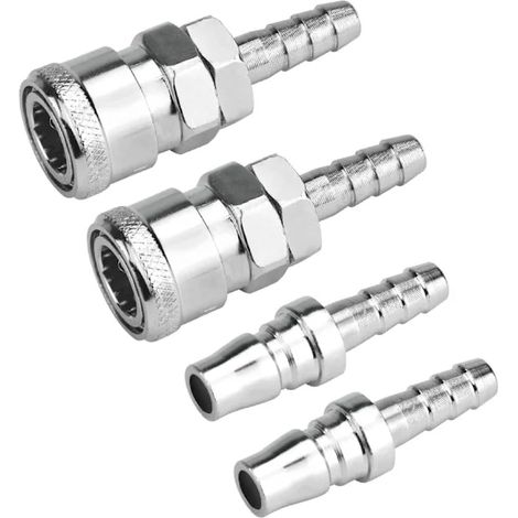 4 raccords rapides pour tuyau de gaz pour camping-cars et barbecues (1/4)