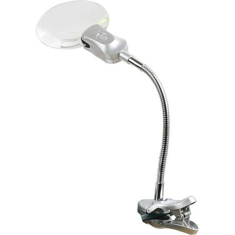 Loupe Pince Lampe LED Clipser Outil Réparation Flexible Métal pour Personnes âgées Lecture Broderie (1/4)