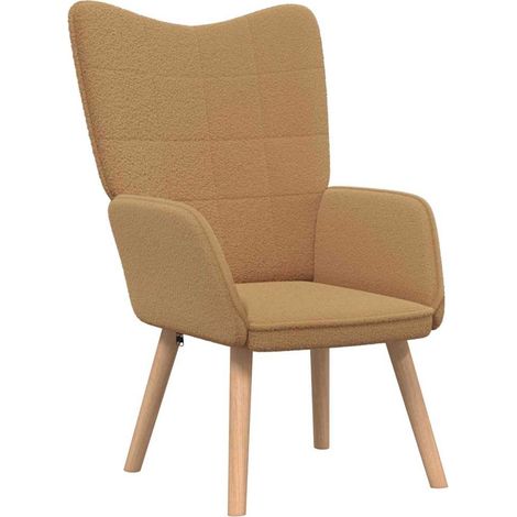 Fauteuil de Salon，Chaise，Fauteuil relaxant Beige 62 x 67 x 95.5 cm tissu CFW967403 (1/5)