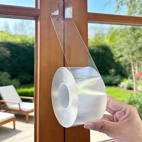 Joint Isolation Ruban D'étanchéité pour Porte et Fenêtre, 5cm10m Ruban Imperméable pour Fenêtres en Hiver, Rubans Adhésifs Autocollante Transparent pour Bloquer L'air Froid, La Poussière, La Pluie (1/5)