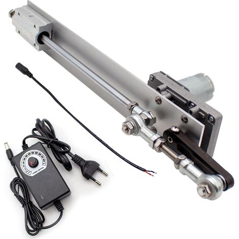 Actionneur Linéaire à Cycle Alternatif, Moteur Télescopique Réglable à Engrenages CC 12 V/24 V Bricolage avec Contrôleur de Vitesse Course 3-15cm (DC24V, 45tr/Min) (1/5)