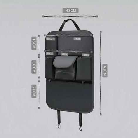 Organizer-/Aufbewahrungstasche für die Rückbank – 61 x 43 cm – Rückenlehnen-Organizer – Aufbewahrungssystem – Aufbewahrungslösung fürs Auto (1/5)