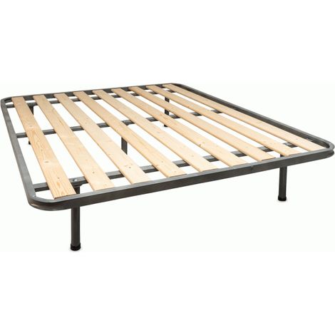 Bed Store® - RETE A TAVOLE MATRIMONIALE 160X190 ORTOPEDICA RINFORZATA 5 PIEDI (1/5)