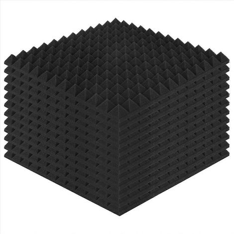 Panneau Acoustique en Mousse à Forme Pyramidale, Isolation Phonique Traitement Absorbant, Revêtement Anti-Réverbération (1/5)