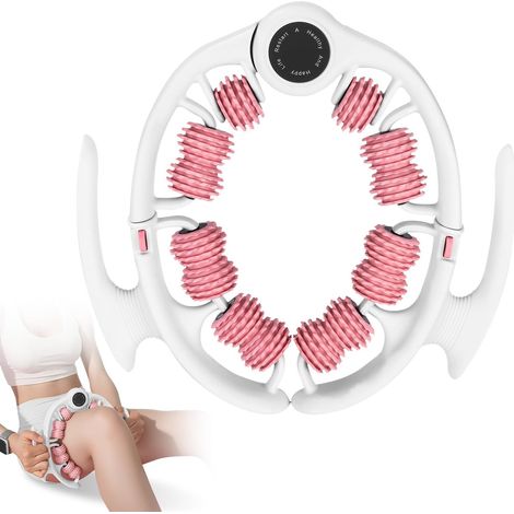 Masseur Anti Cellulite, Palper Rouler Anti Cellulite avec poignées amovibles, Cellulite incrustée Cuisse et Fesses, Rouleau de Massage Musculaire des Tissus Profonds pour le Drainage Lymphatique, Rose (1/5)