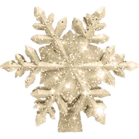 Estrella Para Árbol De Navidad - Decoración Led Con Polvo De Purpurina Dorada - Para Árbol Interior (1/5)