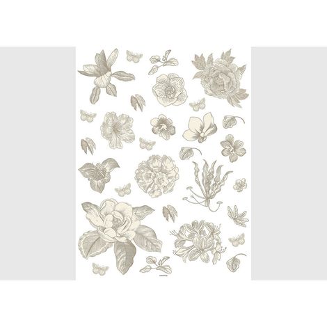 Stickers - Fleurs Graphiques - 1 planche 65 x 85 cm (1/5)