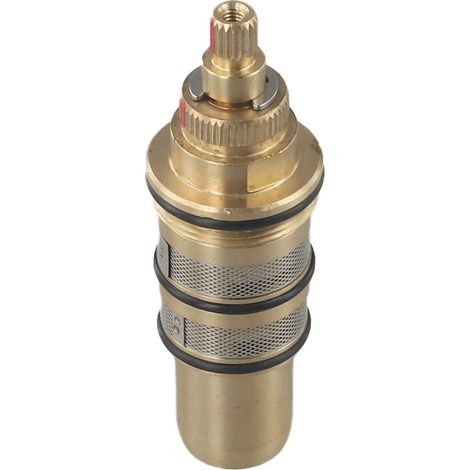 Cartouche de rechange en laiton pour - Robinet mélangeur à cartouche thermostatique - Valve thermostatique solaire - Régule de la température chaude et froide (1/5)