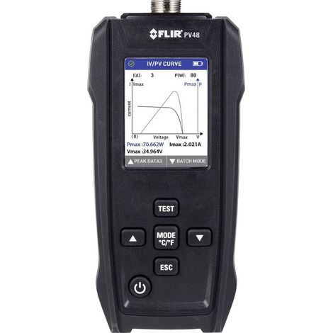 FLIR Solarpanel-Tester und I-V-Kennlinien-Tracer mit Temperaturmessungen PV48 Tester per pannelli solari (1/5)