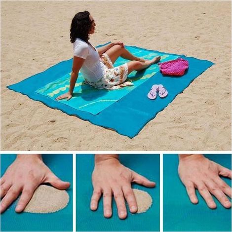 Strandtuch - SHOP-STORY - XXL 200 x 150 cm - Sandabweisend - Wasserdicht - Waschbar (1/5)